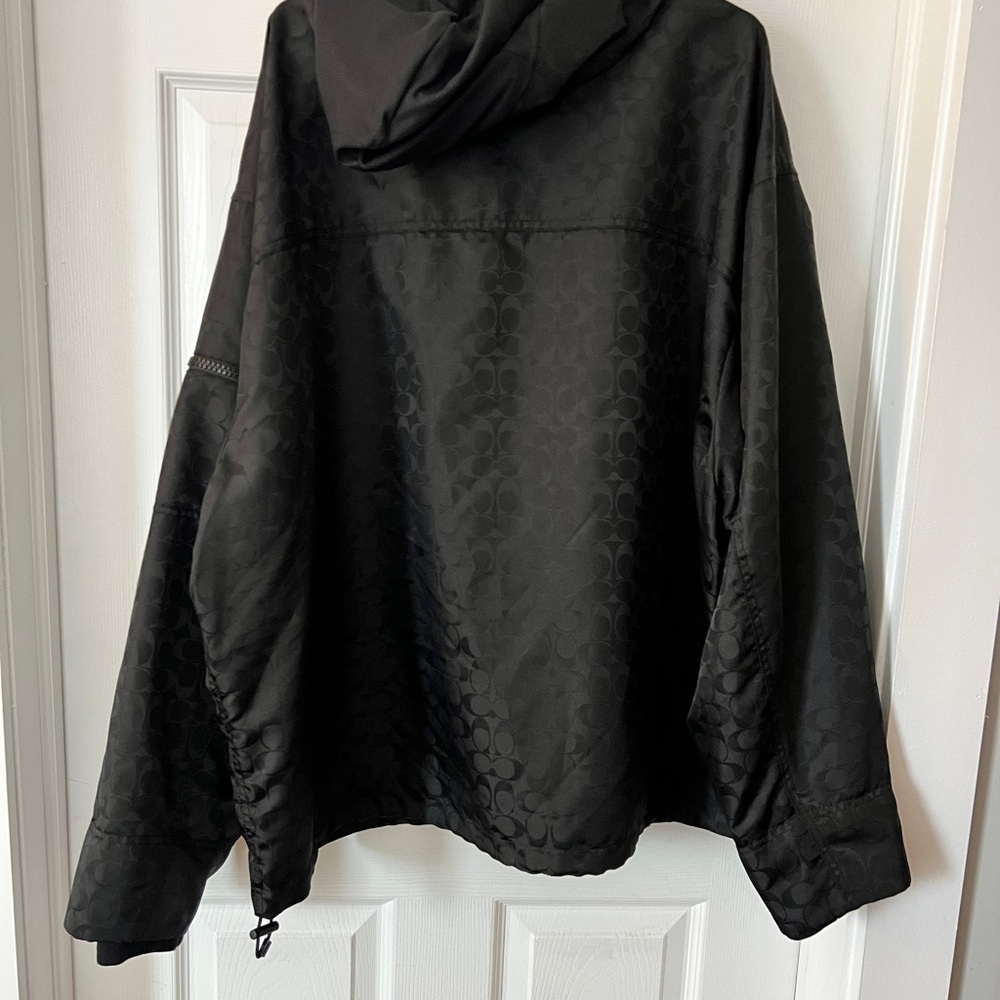 Coach Black Signature Print Windbreaker Jacket - Picture 6 of 7